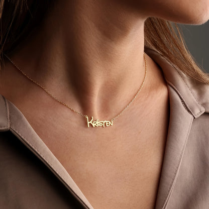 Custom Minimalist Name Necklace, Personalized Stainless Steel Exquisite Necklace, Optional Font Style Necklace, Popular Women'S Jewelry, English Solely