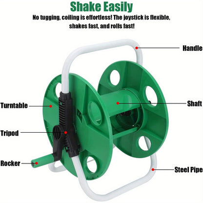 Hose Reel 45m Lightweight Portable Hose Pipe Reel Prevents Twisting Free Standing Mobile Hose Reels for Home Patio Deck Yard Garden Driveway Stable Hose Guide