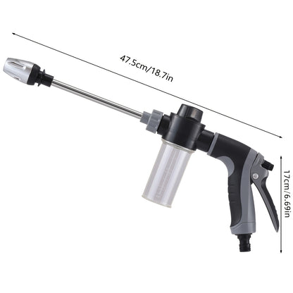 High-Pressure Car Wash Spray Gun With 360° Sprayer Nozzle, Detachable Soap Dispenser, Anti-Slip Grip And Extended Wash Gun, Ideal For Car Cleaning And Garden Watering Applications, Without Battery