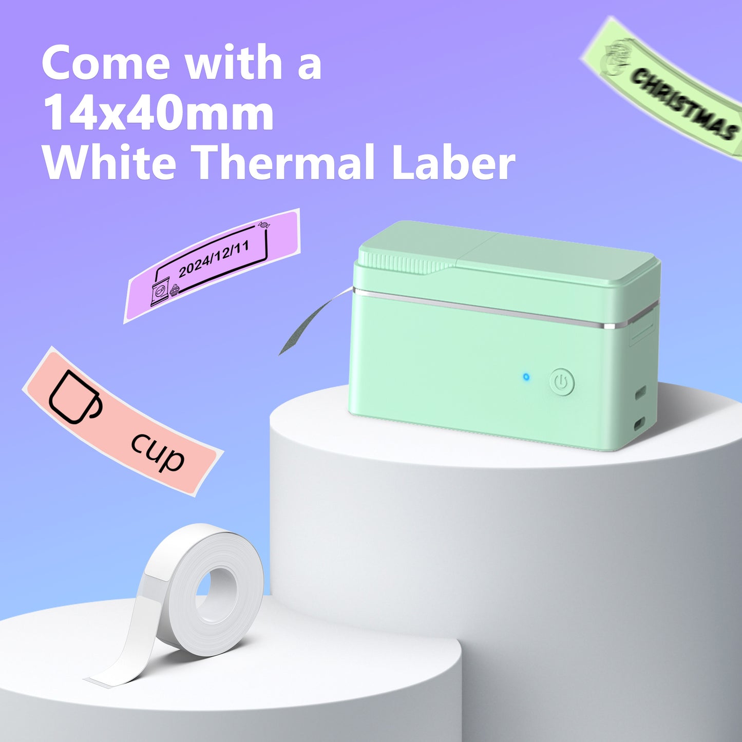 Mini Label Maker with Tape, P31S Portable Thermal Printer, Sticker Making Label Maker with Multiple Templates, Wireless Connectivity&Durable, For Organizing Storage Devices, Office, Home