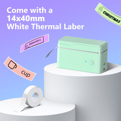 Mini Label Maker with Tape, P31S Portable Thermal Printer, Sticker Making Label Maker with Multiple Templates, Wireless Connectivity&Durable, For Organizing Storage Devices, Office, Home