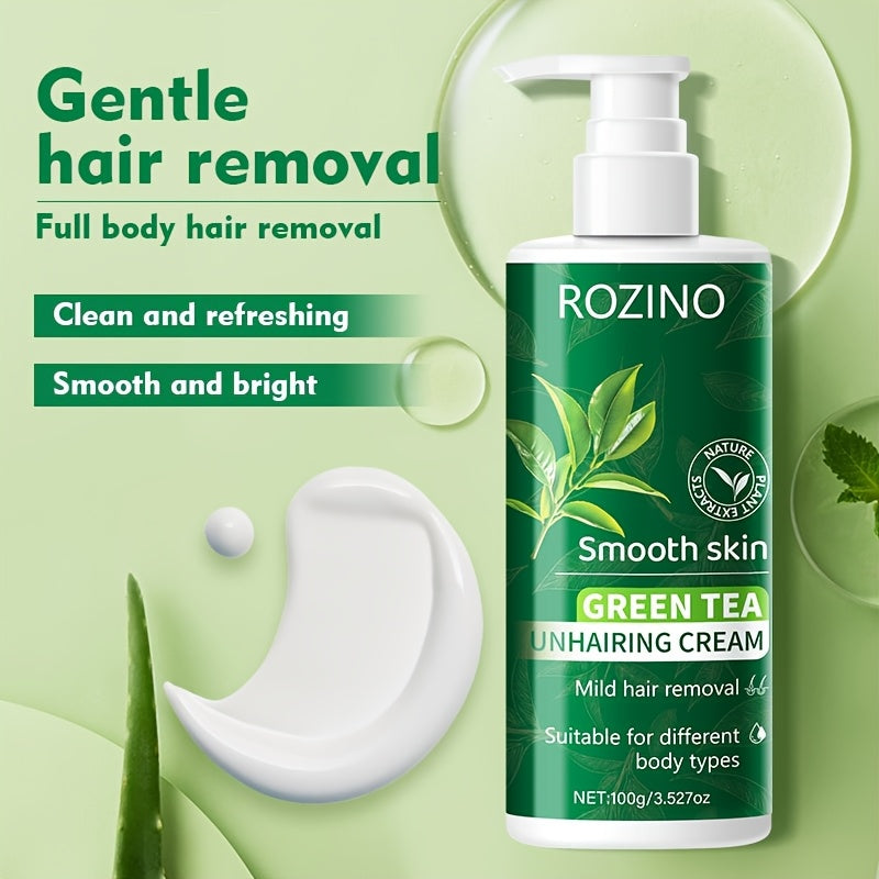 2pcs Buy 1 Get 1 Free Green Tea Summer Strong Is Gentle And Non-Irritating, Clean Hair Removal, 5-Minute Strong And Fast Hair Removal, Suitable for Facial, Lip, Armpit Leg Arm Bikini Hair Removal Suitable for Both Men And Women