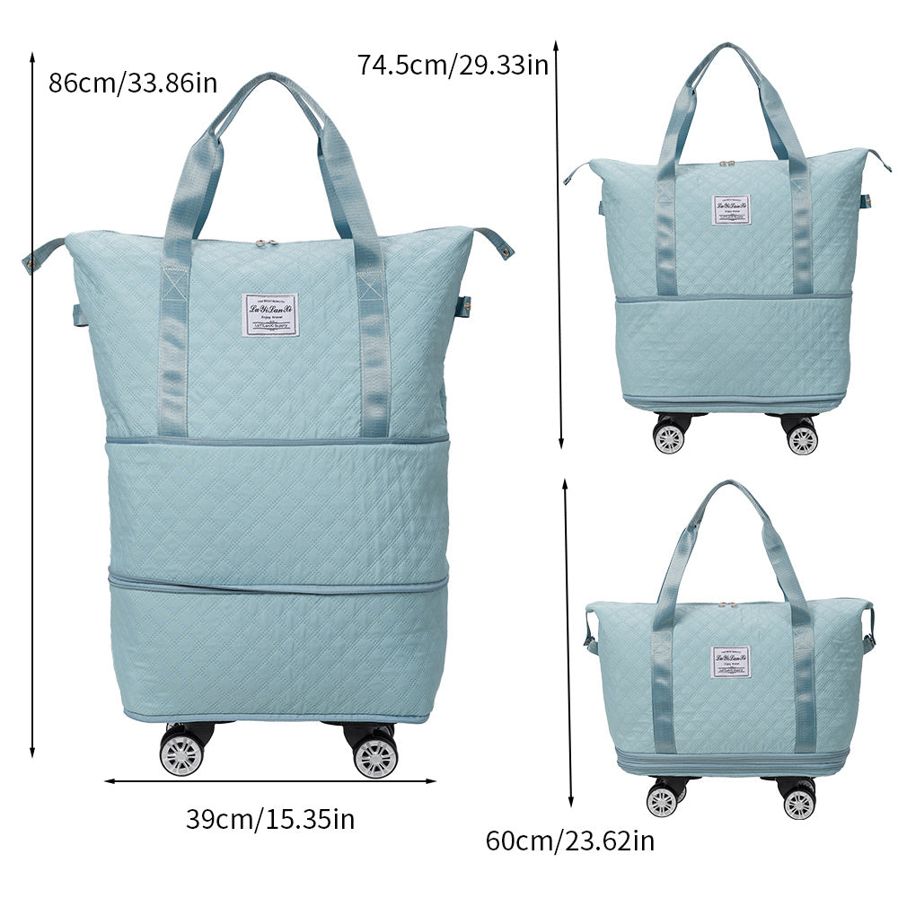 Travel Bag, Multifunctional Luggage Bag, Expandable Luggage Suitcase, Carry on Bag, Rolling Duffle Bag with Detachable Wheels, Travel Essentials Bag, Large Capacity with Zipper Closure, Ideal for Fitness, Yoga, and Everyday