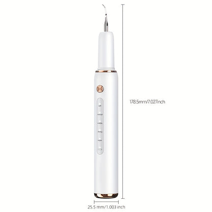 2025 New Soundwave Technology Teeth Cleaner, Intelligent Home Oral Cleaning Kit, LED Light, Five Adjustable Modes, with Metal Oral Mirror, USB Rechargeable, Remove Tartar, Father's Day, Mother's Day, Valentine's Day, Christmas Gifts