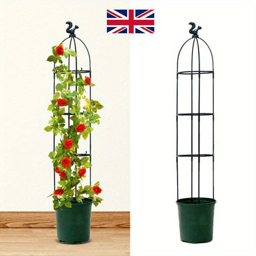 1pc Garden Obelisk Metal Outdoor Trellis Climbing Arch Plant Roses Support Frame 95cm/ 12cm/ 145cm