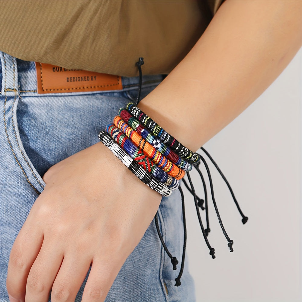 72pcs Ethnic Style Unisex Hand Rope Bangle Bangle Bracelet, Winter Bangle Bangle Bracelet, Hand Rope, Christmas Gift, Halloween Gift, New Year Gift