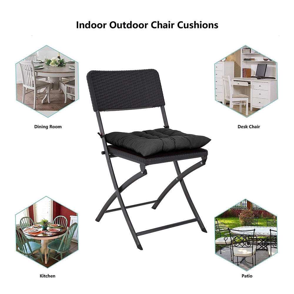 4pcs Solid Coloured Chair Cushions - Machine Washable and Durable, with A Knitted Design for Comfort and Support, Suitable for Garden, Dining and Office Chairs 40*40*5 Cm, Multi-colour Choice