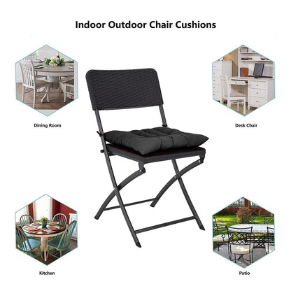 4pcs Solid Coloured Chair Cushions - Machine Washable and Durable, with A Knitted Design for Comfort and Support, Suitable for Garden, Dining and Office Chairs 40*40*5 Cm, Multi-colour Choice