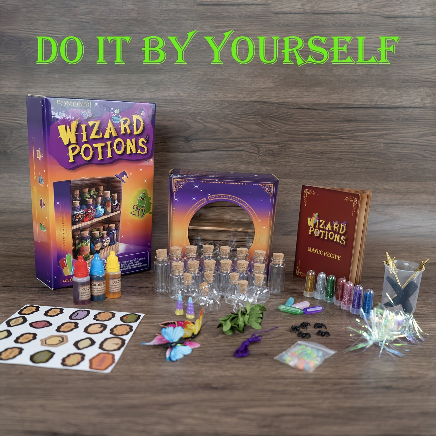 DIY Magic Potion Craft Kit, Wizard Potion Bottles Making Set, Fantasy Wizard Themed Arts And Crafts for Kids 6+, Easter Birthday Party Favors