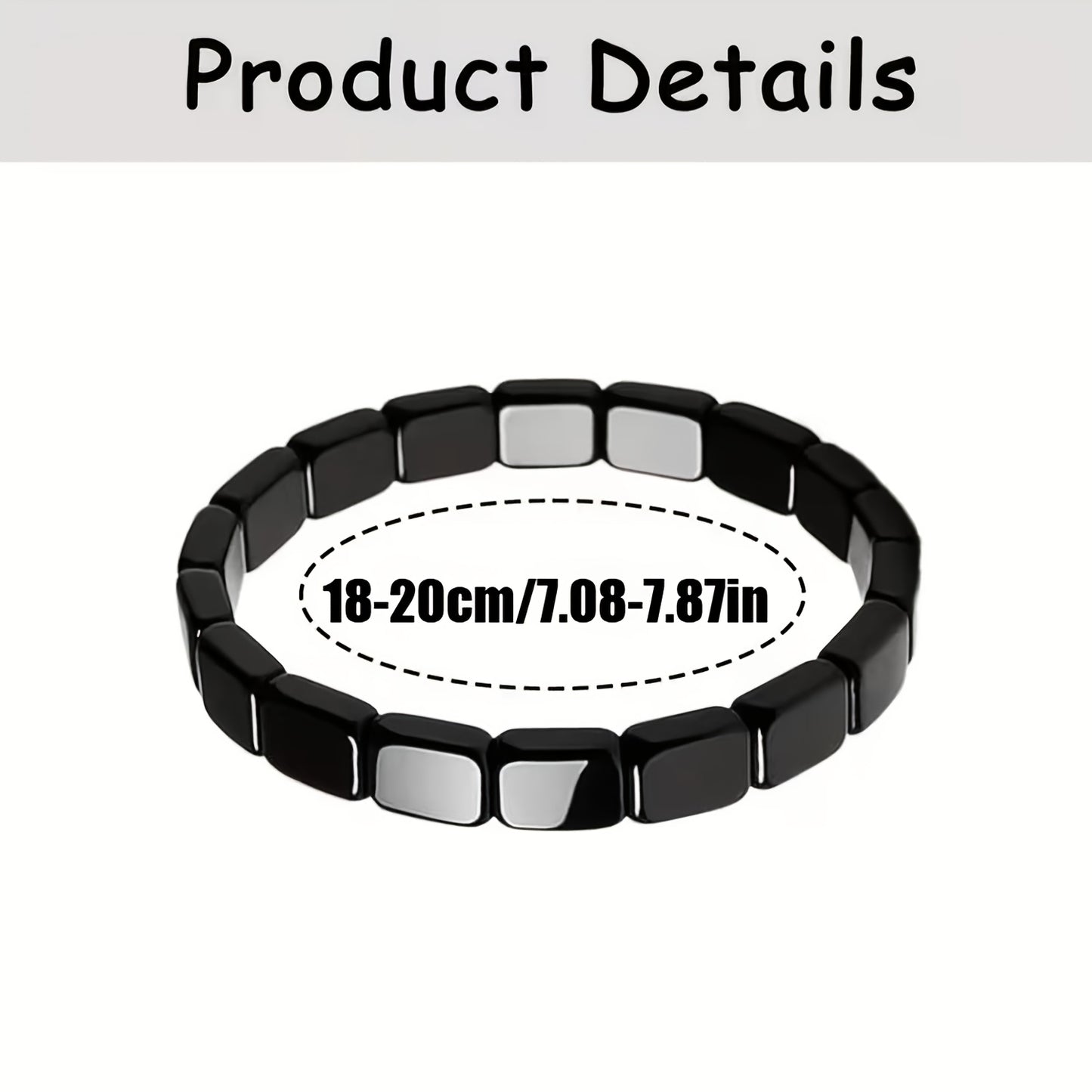 Men'S Hematite Bracelet, Regain Your Edge And Confidence Natural Hematite Stone Bead Stretch Bracelet Inspirational Gift Jewelry