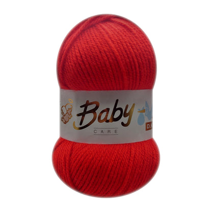 Woolcraft - Baby Care Double Knitting Yarn - 2 or 5 Pack of 100g Balls of 100% Acrylic Yarn - 13 Colours Available - Aqua, Beige, Baby Blue, Oyster, Denim, Lilac, Mint, Peach, Baby Pink, Rouge, Silver, White or Lemon - Perfect for Knitting or Crochet