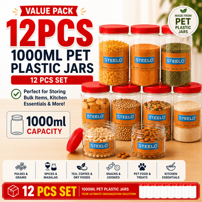 50ml/100ml/200ml/1000ml/1500ml/2000ml/2400ml/3000ml/4000ml/5000ml Plastic Jar with Lid - BPA-free Transparent Round Multi-purpose Container - Dishwasher Safe - Flip-top - Suitable for Lotions, Creams, Body Lotions, Clay, Cosmetics, Beads, Samples and Trav