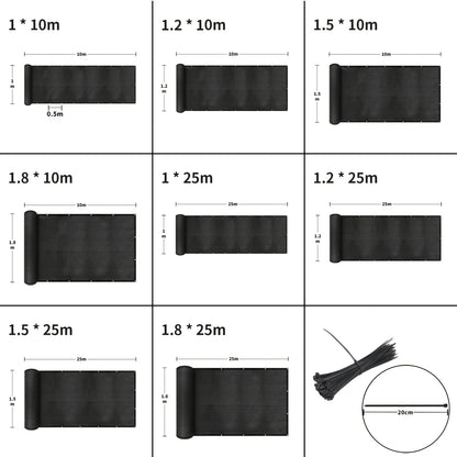 Privacy Fence Wall Screen Privacy Netting Shading Net Windbreak Fencing with Holes and Cable Ties UV Protection Decoration for Patio Garden Balcony Decor, Green/Anthracite, 1x10/1. 2x10/1. 5x10/1. 8x10/2x10m
