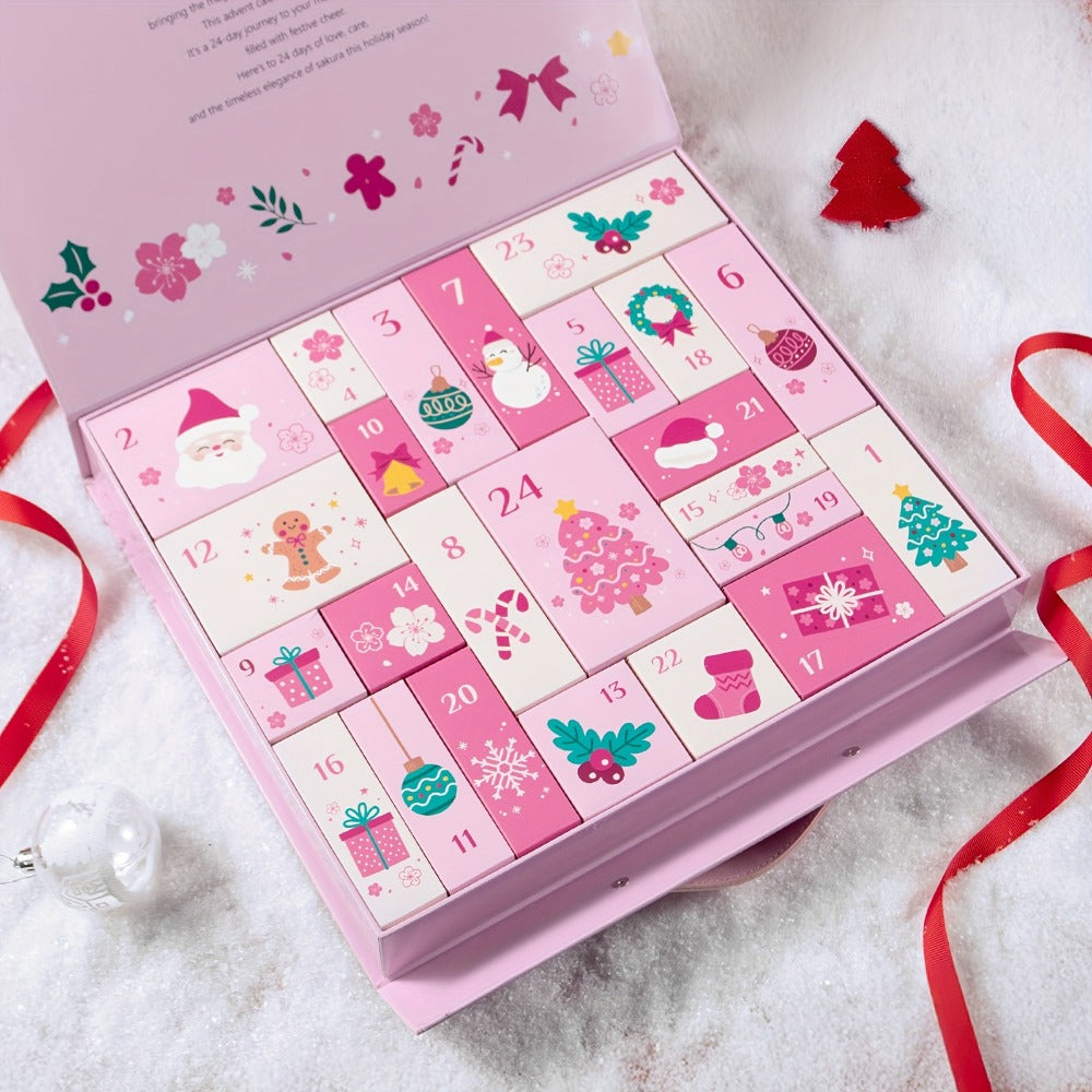Sakura 24 Days of Beauty Advent Calendar 2026 – Radiance Skincare & Bath Body Gift Set for Women, Face Cream, Lip Balm, Foot Cream, Body Wash & Serum, Christmas Gift for Her
