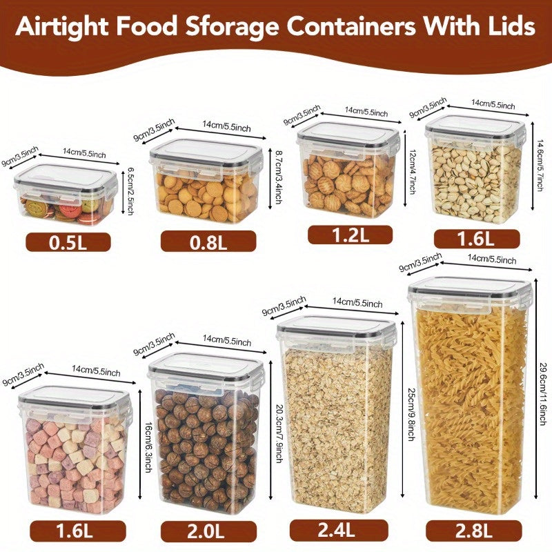Pantry Canisters with Labels - Mixed-Size Set Options