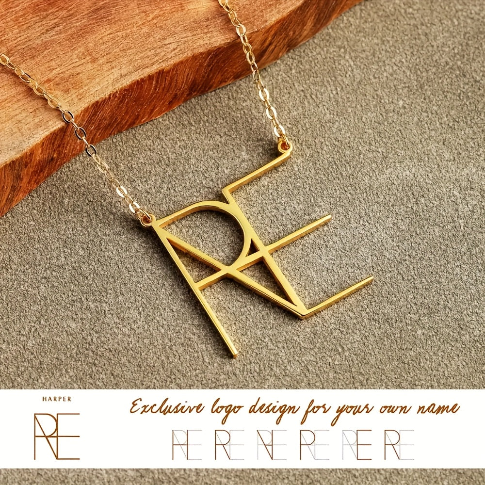 Personalized Stainless Steel Name Necklace, Custom Name Pendant, Unique Creative Gift for Holidays and Thanksgiving