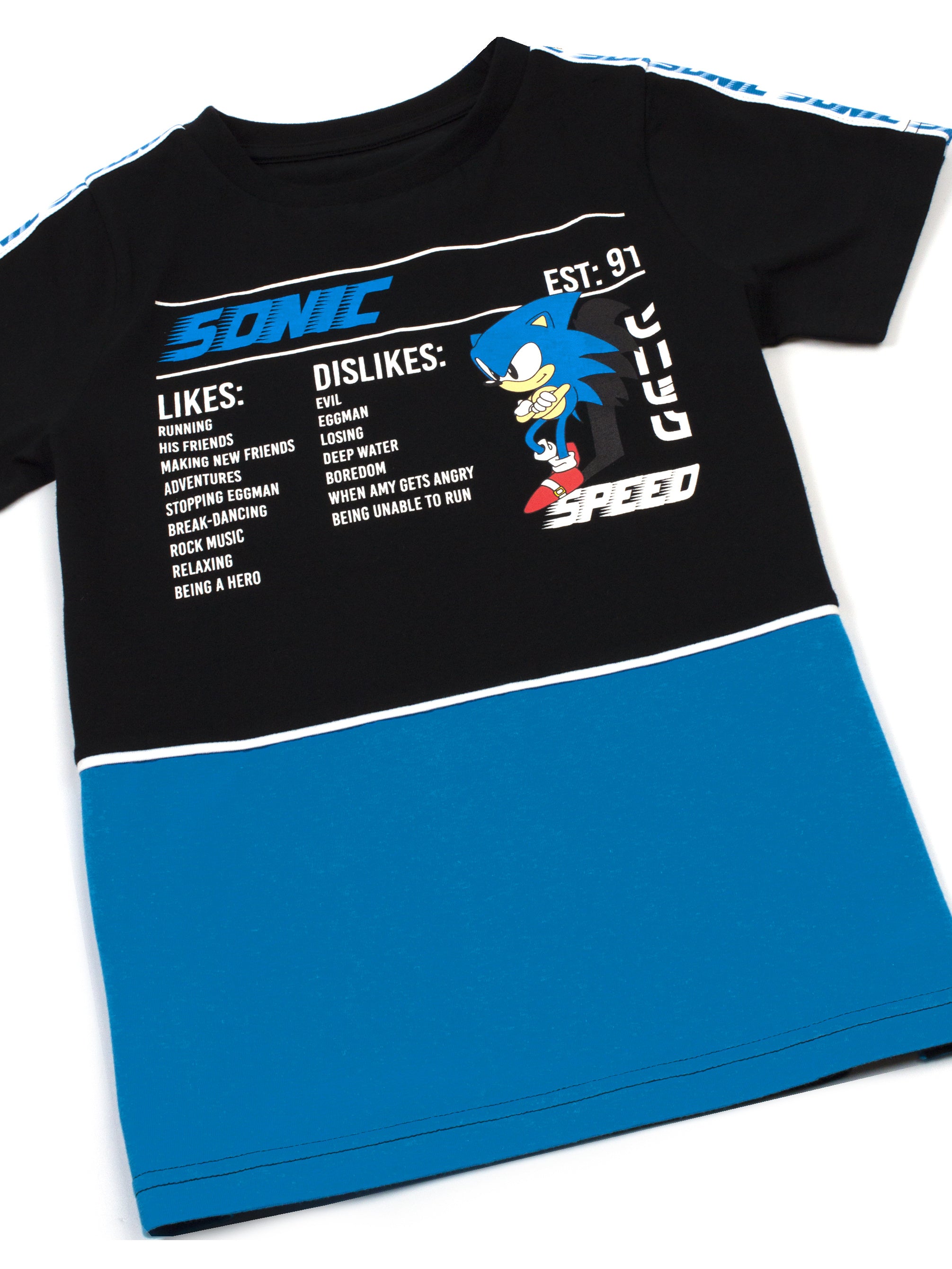 Sonic Kids Cotton T-Shirt - Black, Ages 4-14