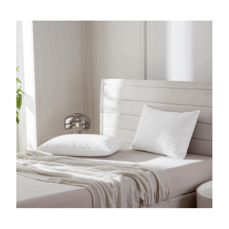 Duck Feather Pillows Pack of 1 and 2 Hotel Quality, Washable, Medium/Soft Support