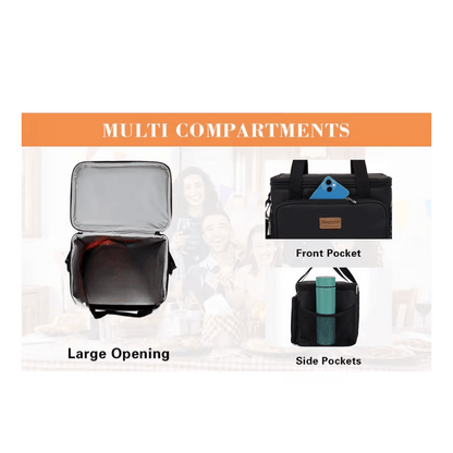 30L Large Capacity Insulated Lunch Bag – Leak-Proof And Cold-Keeping Bag – Perfect for Camping, Picnics, Barbecues, Travel, And Work.