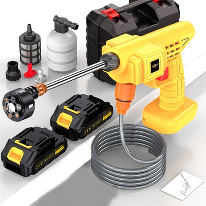 The New 2025 Wireless High-pressure Water Gun Will Be Equipped with a Battery Powered Wireless Cleaning Machine, a Rechargeable Battery and Charging Kit, a Portable High-pressure Cleaning Machine, Suitable for Outdoor Vehicle Cleaning and Watering.