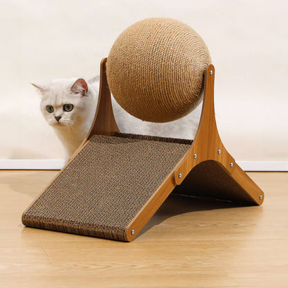 Cat Scratcher, Scratch-Proof Sisal Post | Stylish Vertical Cat Scratching Post with Cat Scratcher Ball, Durrable Thickened Cat Scratching Post for Indoor Cats