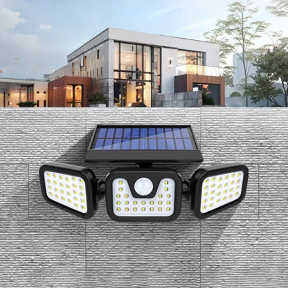 74LED Outdoor Wall Light, IP44 Waterproof, 3-Mode LED Motion Sensor Security Light, Outdoor Solar Light for Christmas, Halloween, Garage, Garden, Camping, Pathway, Yard, Porch.