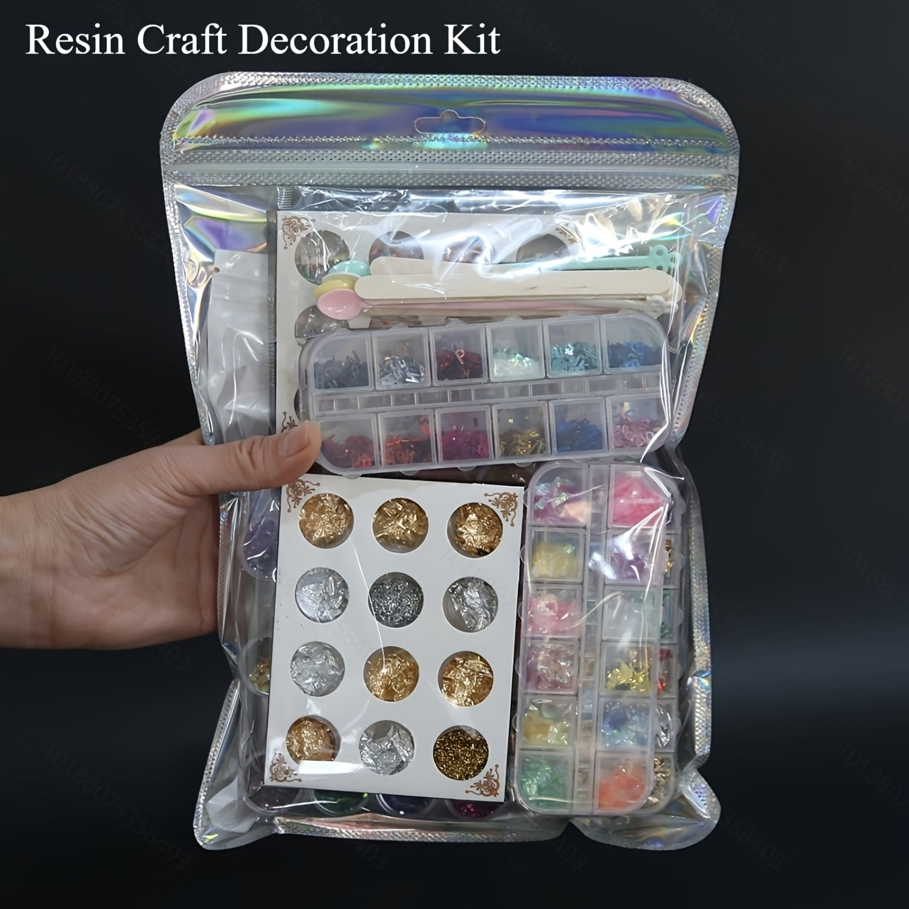 Resin Decoration Accessories Kit, Resin Accessories Jewelry Making Fillers Supplies, Heart Star Letter Shape Glitter Sequins Resin Jewelry Casting Molds, Jewelry Making Supplies, Jewelry Making Tools, Jewelry Making Kits, Jewelry, Nail Sticker For Nail Ar