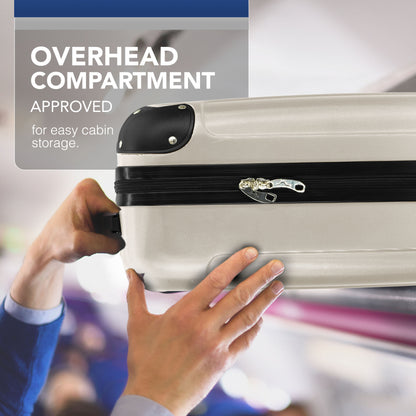 LUGG Skywander 15 Inch (45x34x20cm) Lightweight Underseat Cabin Bag EasyJet Approved Carry-On Suitcase, Durable ABS Hard Shell, Smooth Double Spinner Wheels, Water Resistant & Compact Travel Luggage (45x34x20cm)