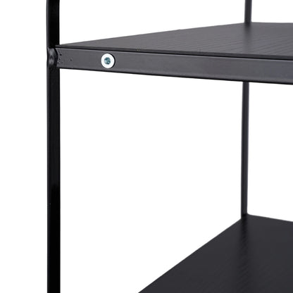 Multi-Tier Storage Rack, Mug Shelves for Desks, Black/White/Natural Wooden and Metal Countertop Organizer Shelf, Display Rack, Perfect for Dormitories Home Office Kitchen Bathroom
