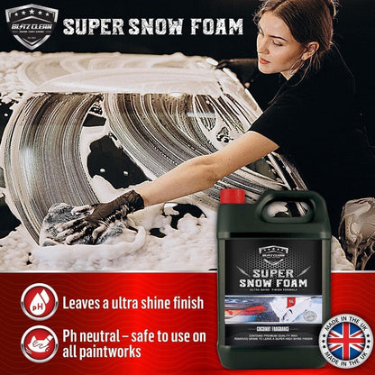 5L Snow Foam Full Kit with 2L Pump Up Snow Cannon Microfibre Wash Mitt and Drying Cloth for Car Van Caravan Detailing