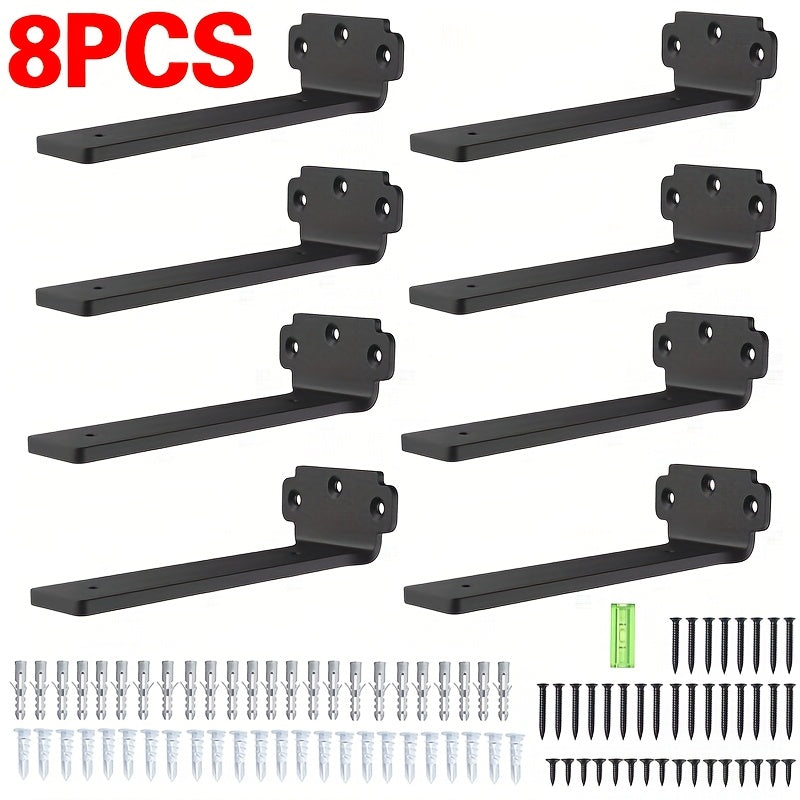 Sturdy Metal Brackets for Black Floating Shelves