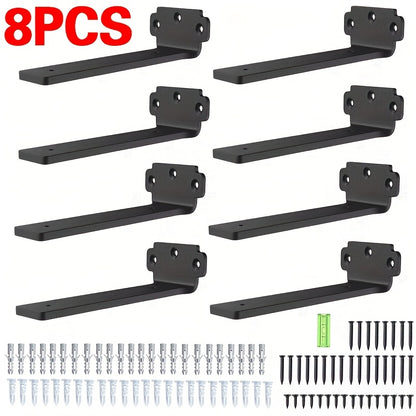 Sturdy Metal Brackets for Black Floating Shelves