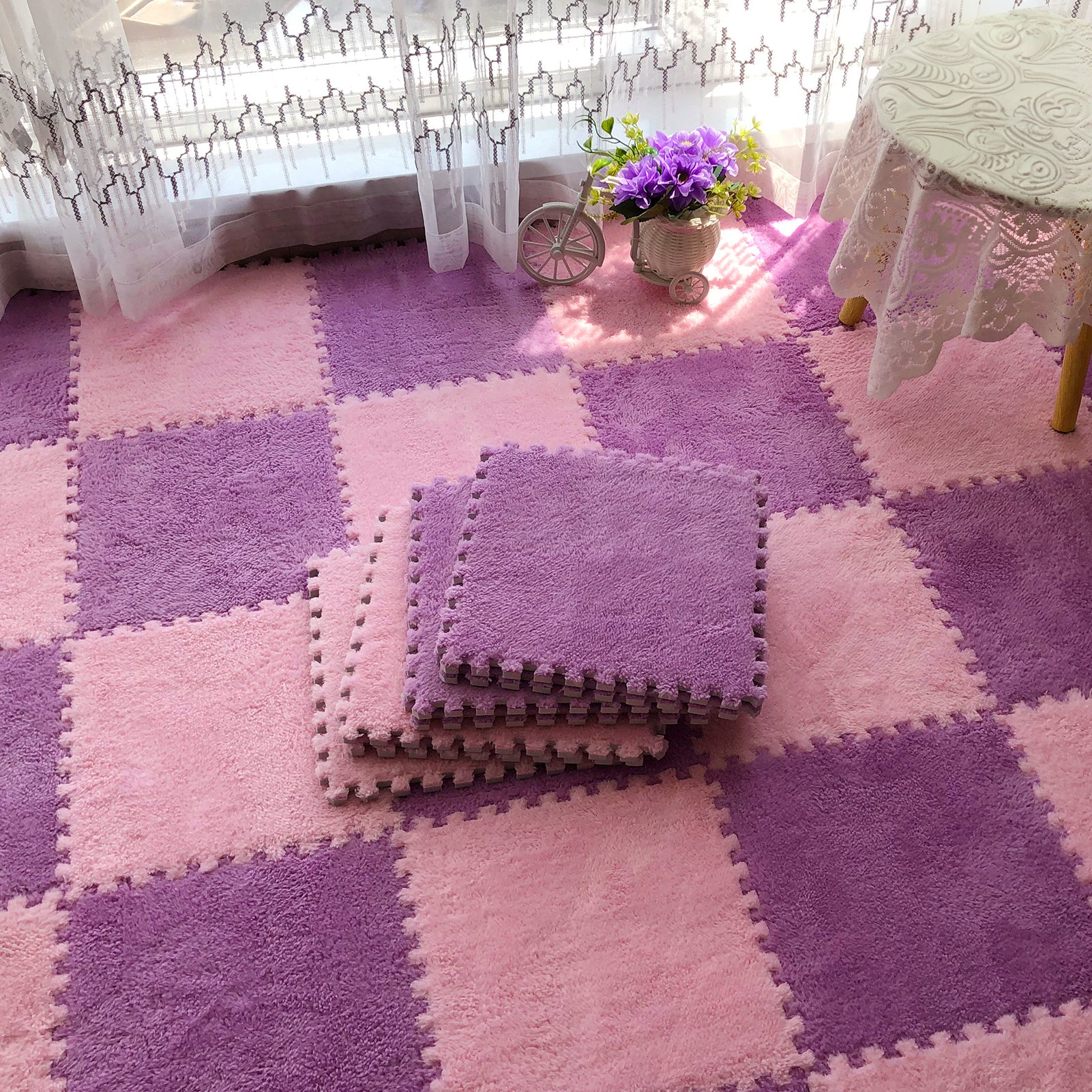 Plush Interlocking Carpet Tiles – 30cm EVA Foam Multipacks