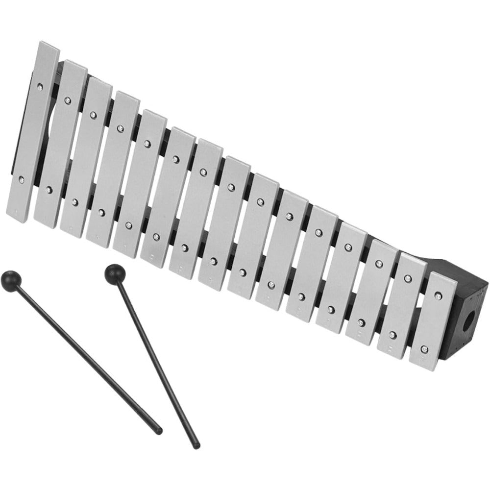 15-Note Xylophone Glockenspiel Wooden Base Aluminum Bars with Mallets Percussion Musical Instrument Gift with Carrying Bag