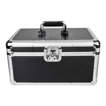 7" LP Vinyl Record Storage Box Case Aluminium Flight Case Lockable DJ Portable Carry Case Holds 200pcs Vinyl Record Albums