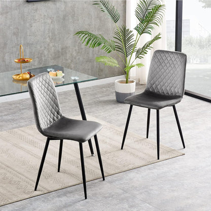 velvet dining chairs set - alternate angle 26