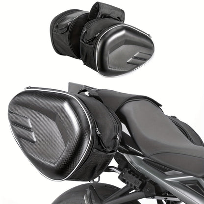 Motorcycle Saddle Bag 36-58L Universal Motorcycle Panniers Side Bags Luggage Cover Expandable Capacity