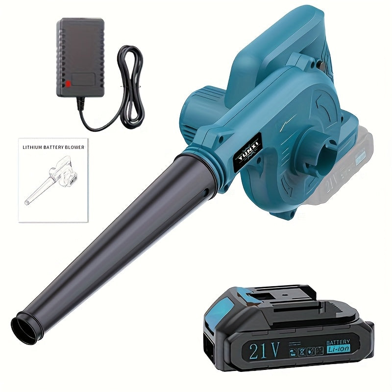 21V High-Capacity Blower, Wireless Blade Blower, Optional Lithium Battery (With Charger), Lightweight Construction, Efficiently Clears Fallen Leaves And Snow from Yards, Lawns, Garden Maintenance, Pathways, Patios, And Decks