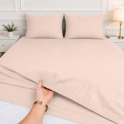 1pc 40CM Extra Deep Fitted Sheet – Soft Comfortable Microfiber Bed Sheet, Durable & Breathable Fabric, All Around Elastic, Wrinkle Resistant, Machine Washable Sheet for Home Bedroom
