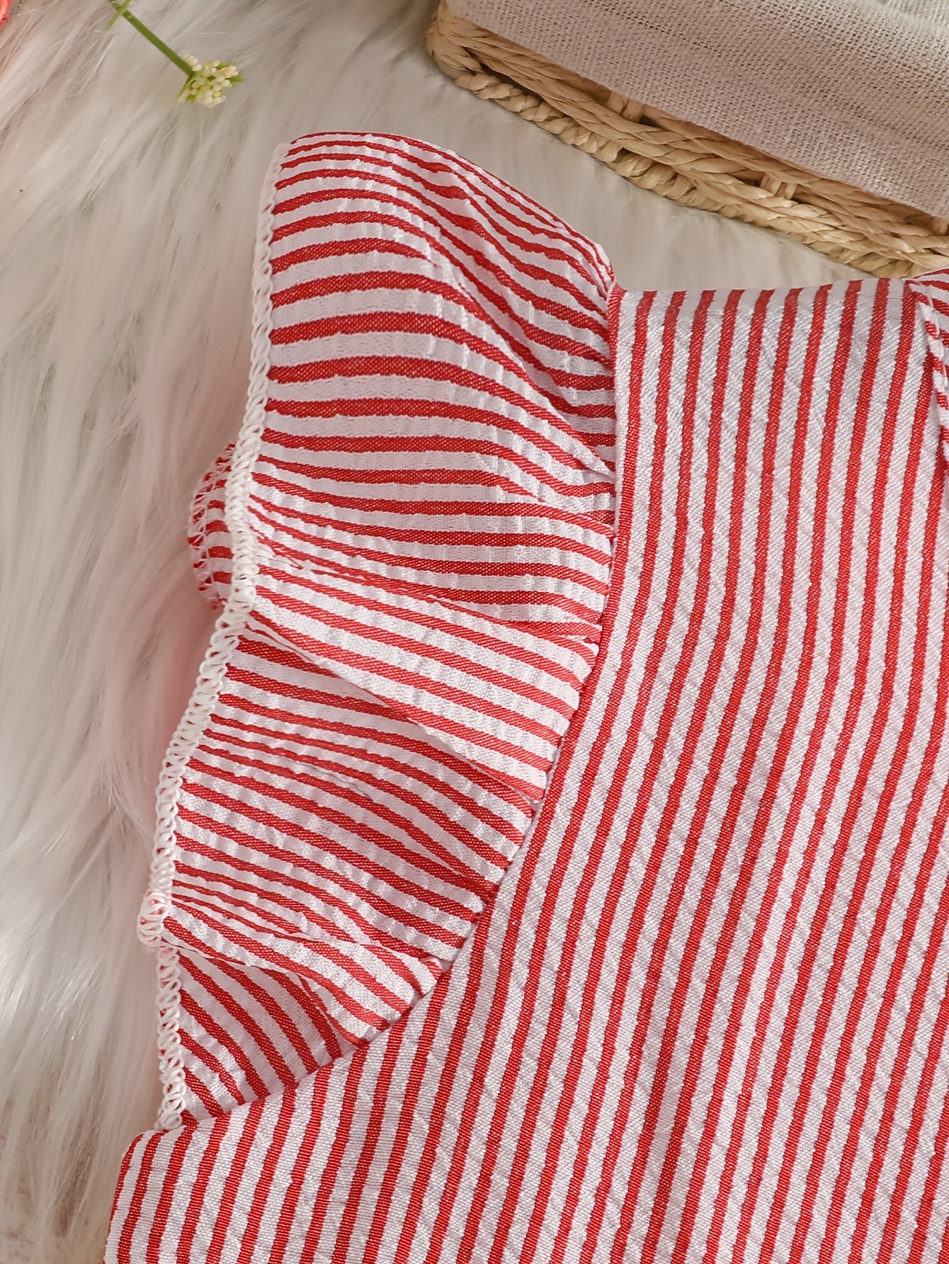 New Summer Style Girls' Colorblock Striped Dress, Cute Flutter Sleeve Dress, Summer Casual Dress, Summer Children's Clothing, Casual Daily Wear, Sweet and Adorable Girls' Dress, Girls' Clothes, Easter