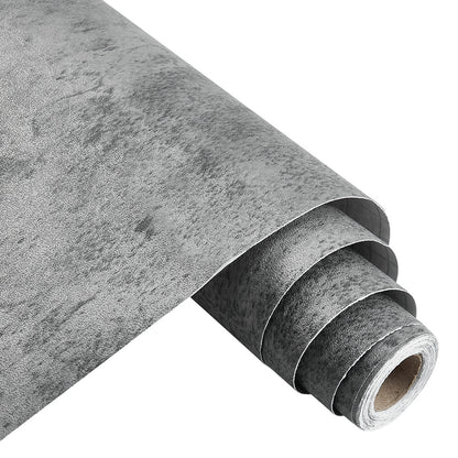 5mx60cm Grey Self Adhesive Wallpaper 60x500cm Concrete Effect Sticky Back Plastic Industrial Cement Vinyl Wrap Peel and Stick Kitchen Worktop Covering Sticky Back Plastic Furniture Sticker