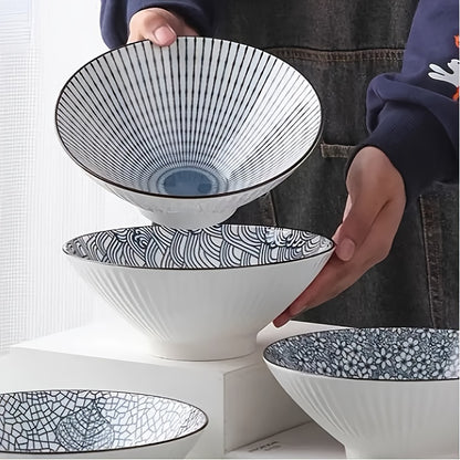 4pcs Ceramic Plates Set, 20.5 cm - Italian Pasta Bowls，Elegant Round Dinner Plates with Delicate Patterns, Durable and Easy to Clean, Perfect for Home, Dorm, Kitchen, Restaurant - All-Season Use, Kitchen Essential, Fashionable Tableware, High-Quality Dish