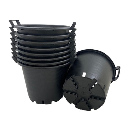 9 x Heavy Duty 30L Large Garden Plant Pots Potato Containers Buckets (Pack of 9) 30 Litre Plastic Planters for Outdoor Plants - Planter Pots for Gardens - Flowers, Vegetables & Trees