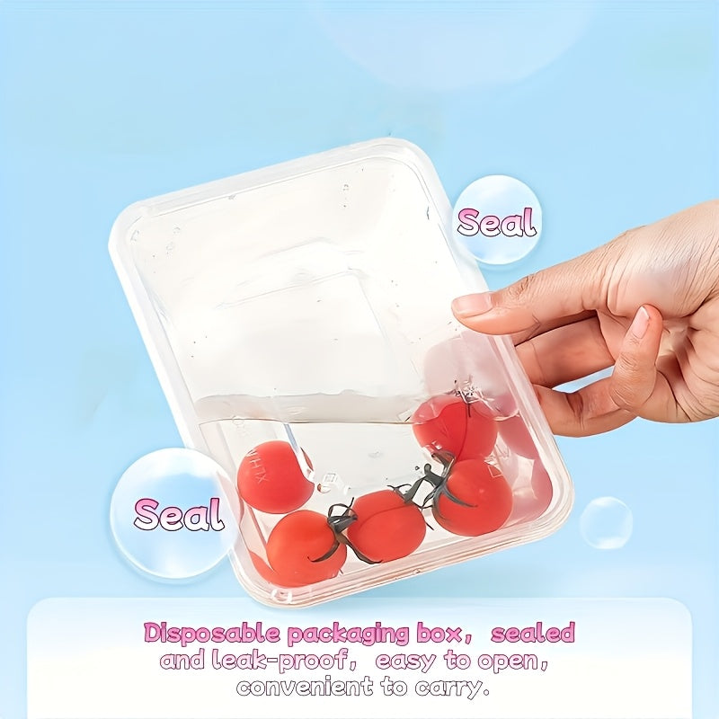 40/60/100pcs 750ml Disposable Food Containers (with Lids) - Food Storage Containers - Microwaveable, Refrigeratable, Dishwasher-safe, Perfect for Salads, Fruits, Vegetables, Lunch Boxes | Sealed Storage | Leak-proof Design | Food Storage Box