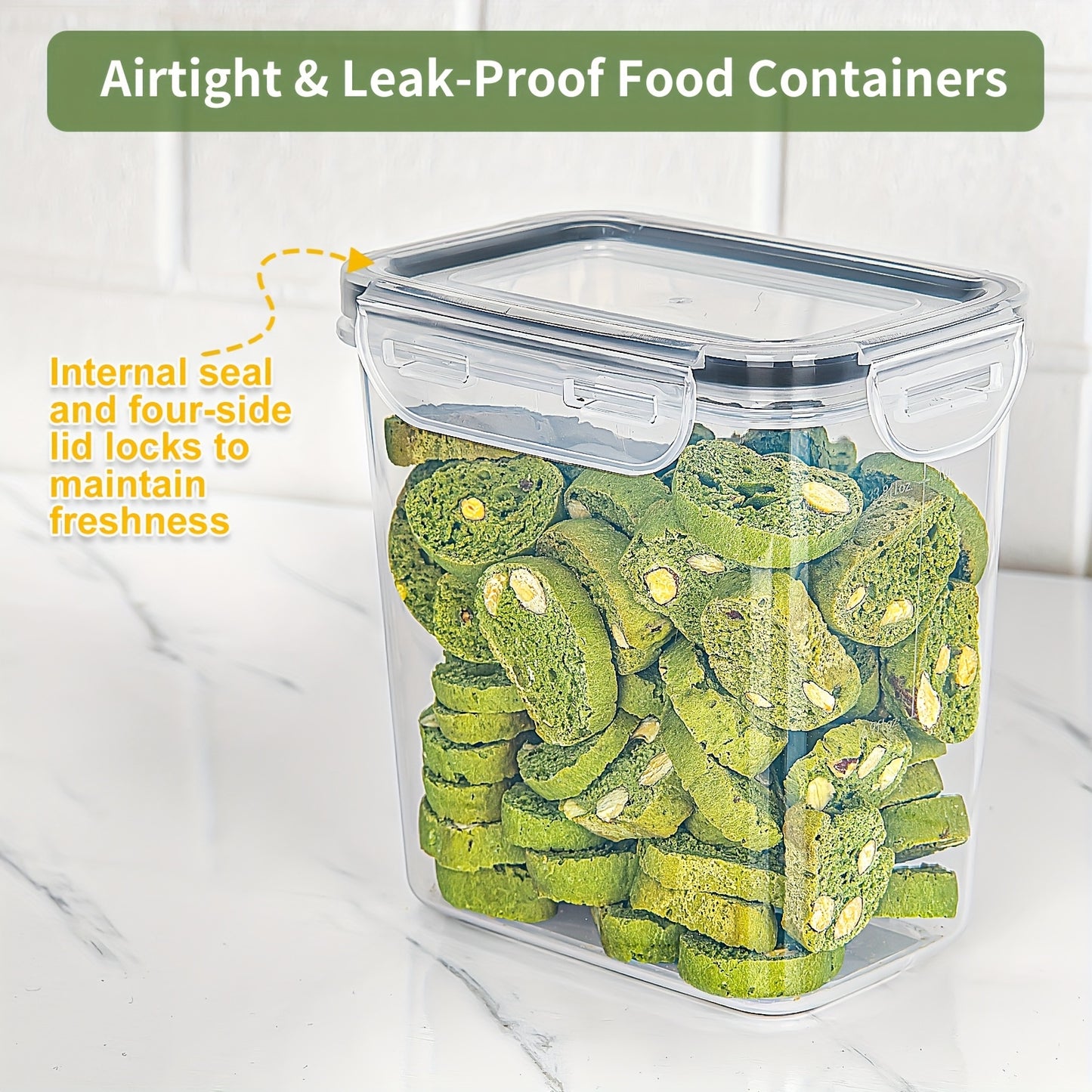 Set of 32 Airtight Storage Containers with Lids Designed for Organizing And Storing Items in The Kitchen Pantry, Including Plastic Canisters for Cereal, Pasta, Flour, And Sugar, Complete with Labels And a Marker
