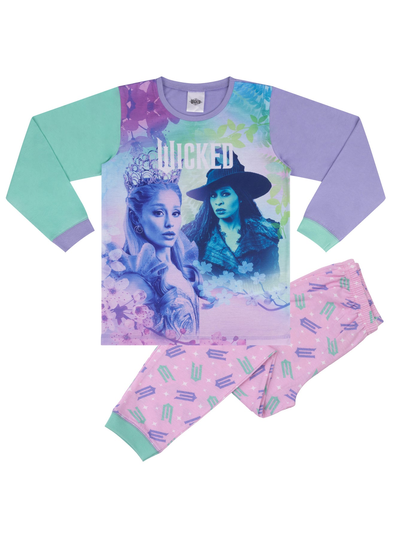 Wicked, Glinda And Elphaba Long Sleeved Pyjama Set, Multicolor, Stocking filler xmas gift