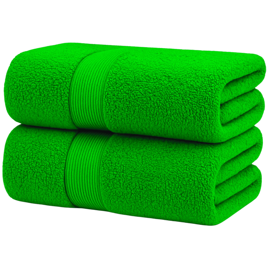 Pack of 2 Cotton Bath Sheets (75×145 cm), Soft, Absorbent & Machine Washable, Ideal for Bathroom, Gym or Daily Use