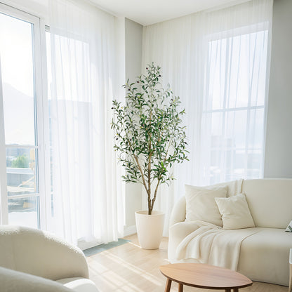 Artificial Olive Tree - 165/180/210Cm Tall Potted Faux Plant with Lifelike Trunk And Leaves | Large Indoor Outdoor Greenery for Home, Office, Living Room, Floor Fronted Door Entryway Decor Additions