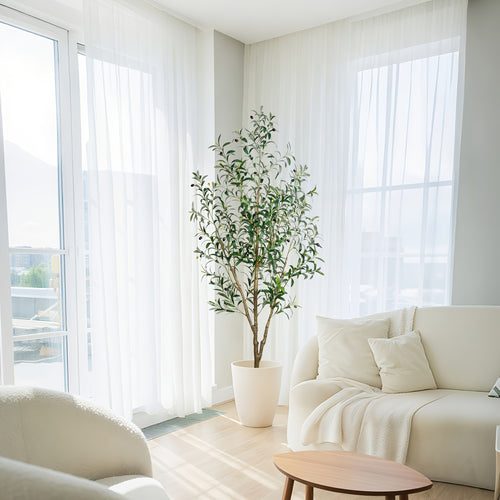 Artificial Olive Tree - 165/180/210Cm Tall Potted Faux Plant with Lifelike Trunk And Leaves | Large Indoor Outdoor Greenery for Home, Office, Living Room, Floor Fronted Door Entryway Decor Additions