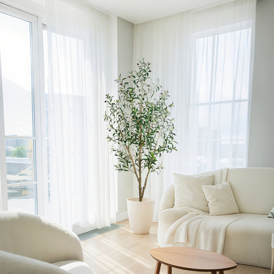 Artificial Olive Tree - 165/180/210Cm Tall Potted Faux Plant with Lifelike Trunk And Leaves | Large Indoor Outdoor Greenery for Home, Office, Living Room, Floor Fronted Door Entryway Decor Additions
